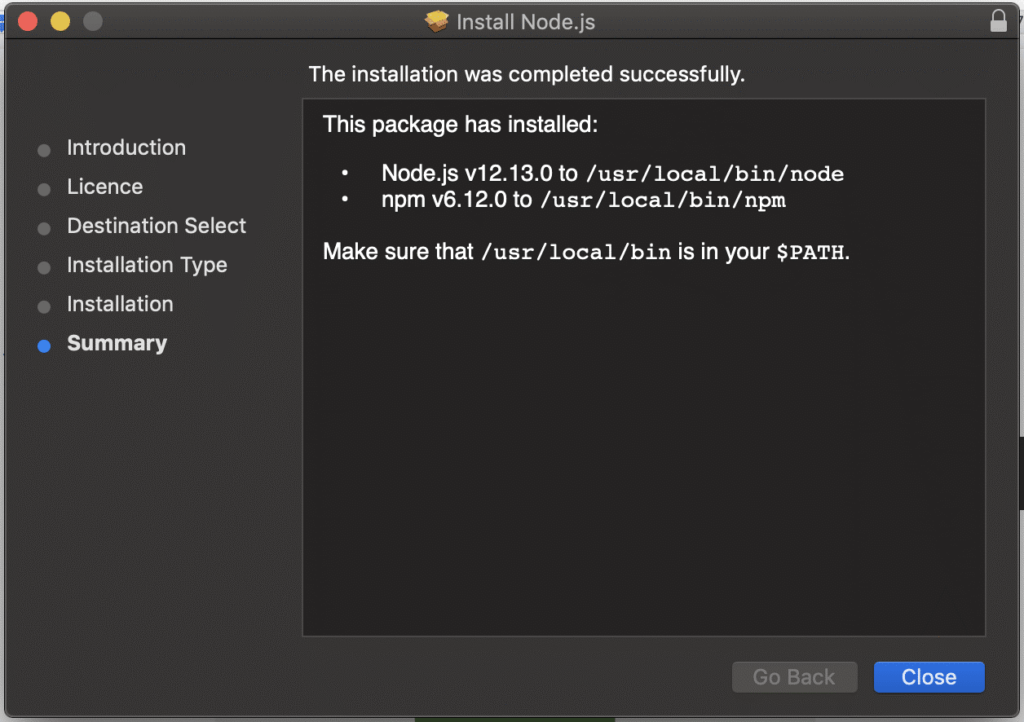 install node js package